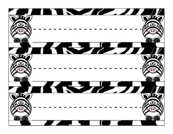 Illustration for article titled Zebra
print name tags